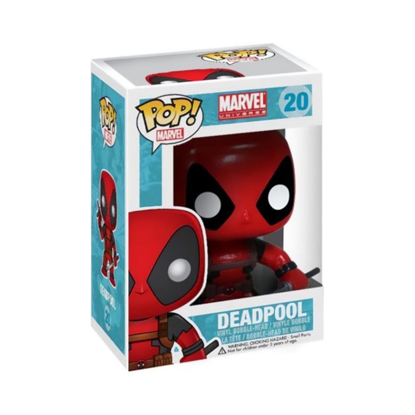 Deadpool Funko Pop! Marvel Universe - Approx.3 3/4" Collectible Vinyl Bobble-Head Figure #20 with Display Box Protector Case