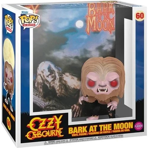 Bark at the Moon Flocked #60 Funko Pop! Albums Ozzy Osbourne - Approx. 4" Collectible Vinyl Figure in Hard Protective Case - Estimated Arrival: Sept. 2025 (PRE-SALE)