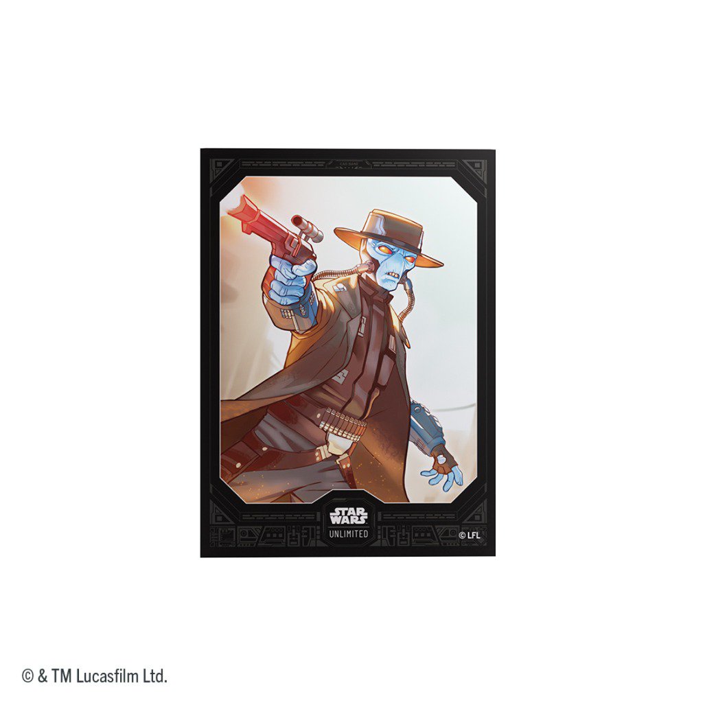 Star Wars: Unlimited Premium Art Sleeves Cad Bane | 60 Standard Size Card Sleeves + 2 Clear Leader & Base Sleeves | Textured Matte Finish | Protective Trading Card Sleeves for Star Wars Unlimited & Standard TCGs (PREORDER - Release Date August 2026)