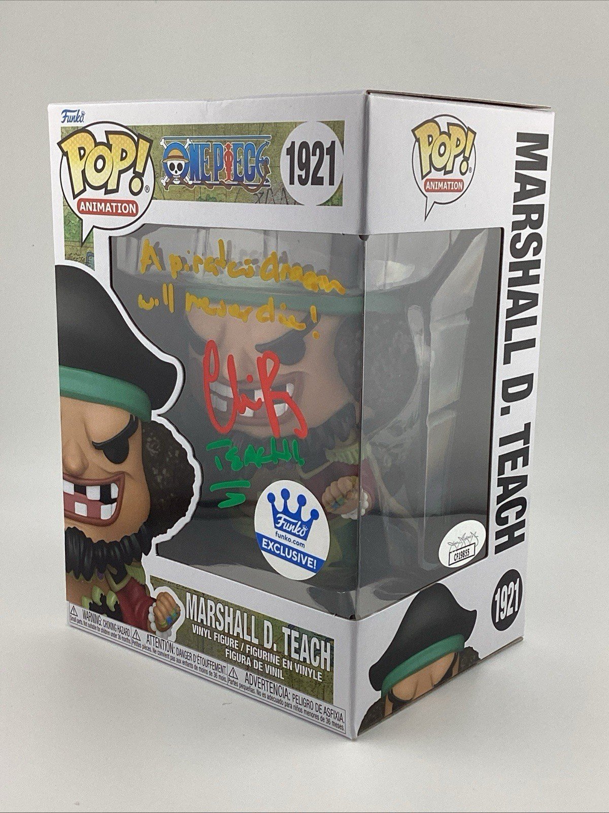 Funko Pop! One Piece - Marshall D. Teach - Funko Excl Signed Chris R #1921