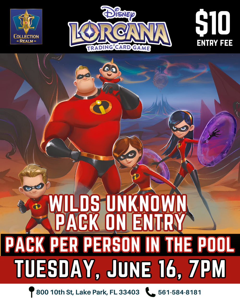 Disney Lorcana TCG Wilds Unknown Tournament – June 16, 2026 (Tuesday)