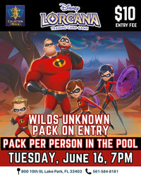 Disney Lorcana TCG Wilds Unknown Tournament – June 16, 2026 (Tuesday)