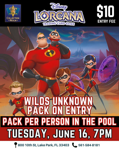 Disney Lorcana TCG Wilds Unknown Tournament – June 16, 2026 (Tuesday)