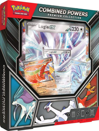 Pokemon TCG Combined Powers Premium Collection Lugia ex Ho Oh ex Suicune ex with 11 Booster Packs