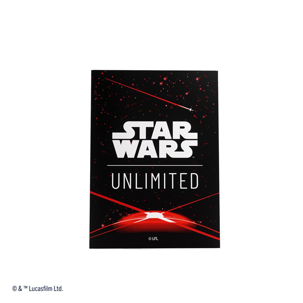 Star Wars: Unlimited Art Sleeves Cardback Red, 60 Matte Card Sleeves with 1 Clear Leader Sleeve, Officially Licensed Card Protectors for TCG, LCG and Standard Size Card Games