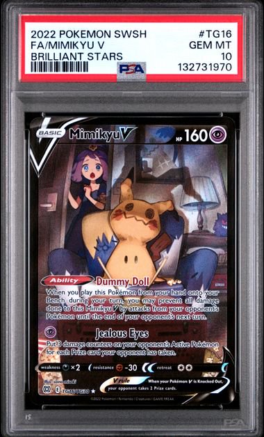 Pokemon Mimikyu V SWSH FA PSA 10 1970