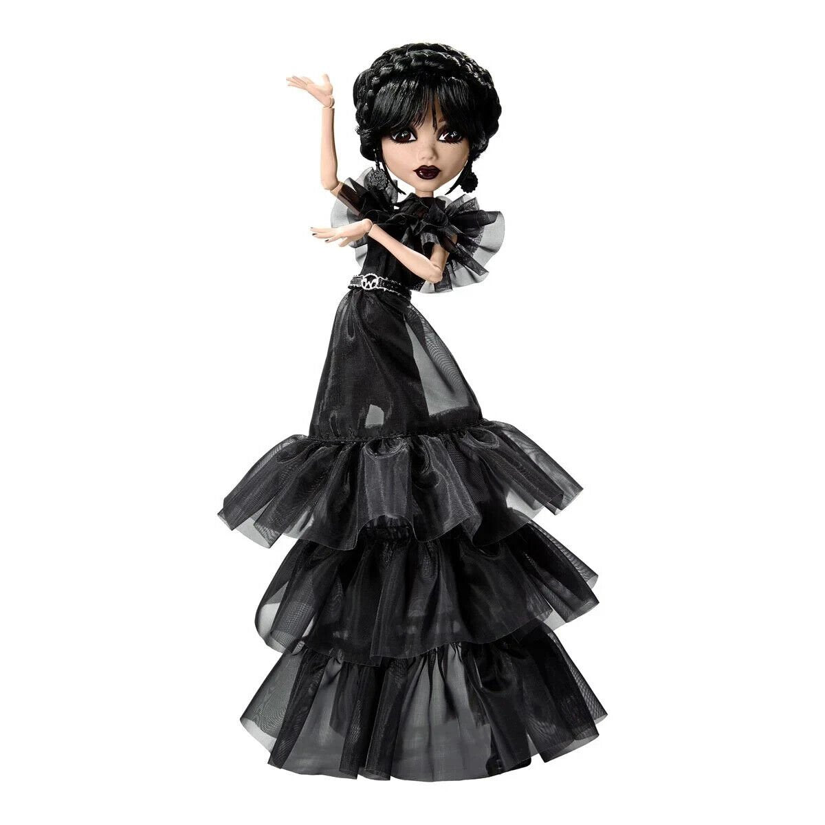 Rave'N Wednesday Monster High Collectible Doll 2024 - Wednesday Addams in Black Gown - Dance Scene Inspired Gothic Toy by Mattel