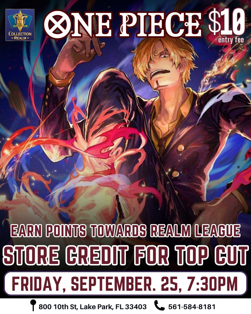 One Piece Card Game Tournament – September 25, 2026 (Friday 7:30 PM)