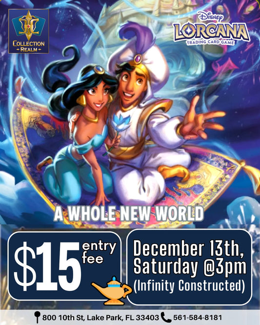 Disney Lorcana TCG – A Whole New World Infinity Constructed – Saturday, December 13, 3:00 PM