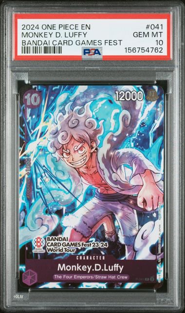 One Piece Luffy Bandai Fest PSA 10 4762