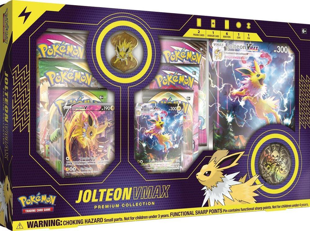 Pokemon TCG Jolteon VMAX Premium Collection Box Eevee Evolutions Trading Card Game Cards