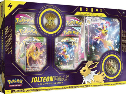 Pokemon TCG Jolteon VMAX Premium Collection Box Eevee Evolutions Trading Card Game Cards