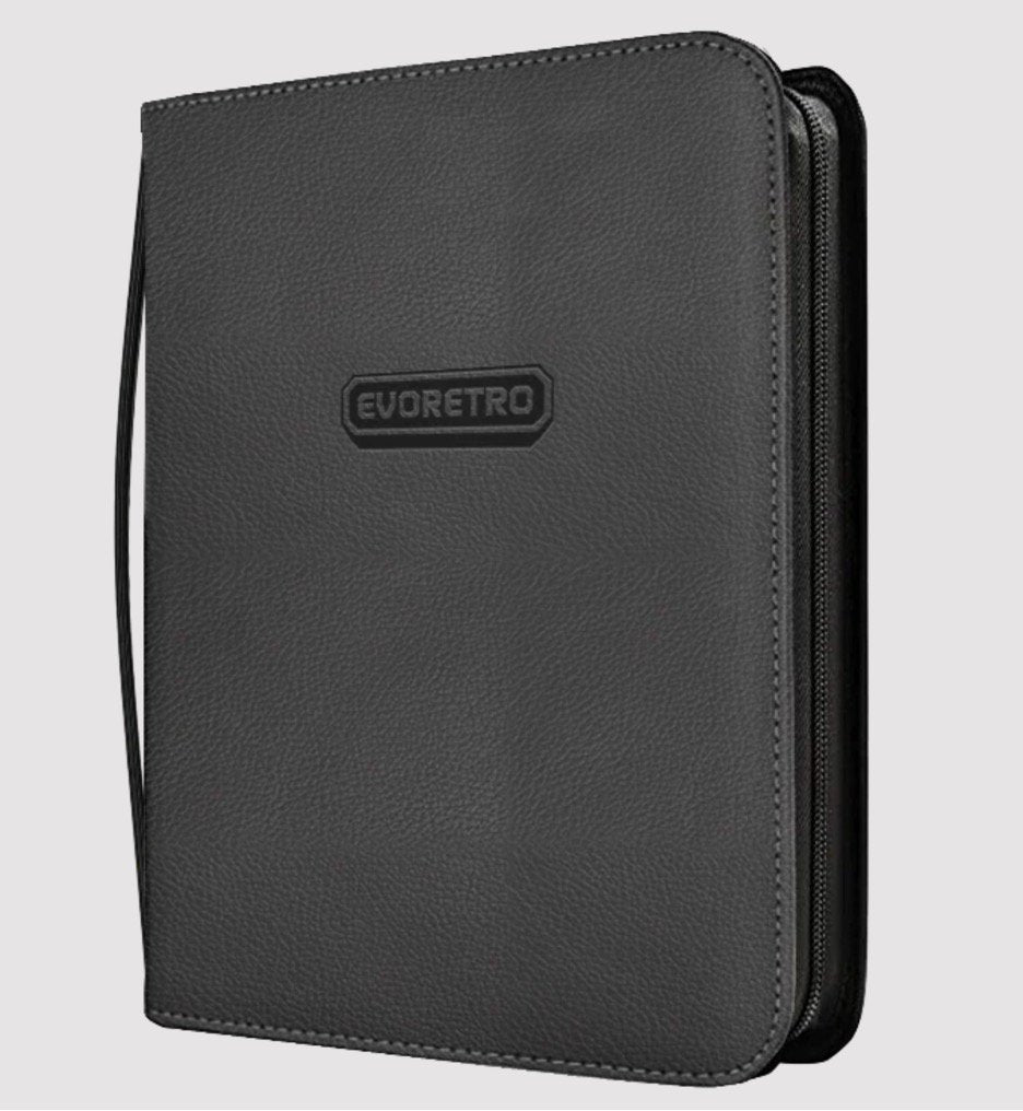 ER Shield 216 Toploader Card Binder Black – Trading Card Storage Album for Pokémon, MTG, Sports Cards – Holds 216 Top Loaders – Premium Zipper Binder Case (PPRE-ORDER JUNE)