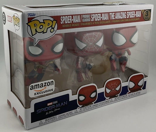 Funko Pop No Way Home 3-Pack Friendly Neighborhood The Amazing Spider-Man Amazon