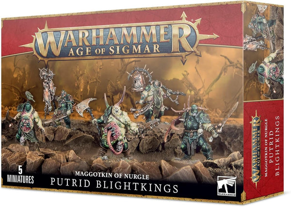 Warhammer Age of Sigmar Maggotkin Of Nurgle Putrid Blightkings - 5 Miniatures