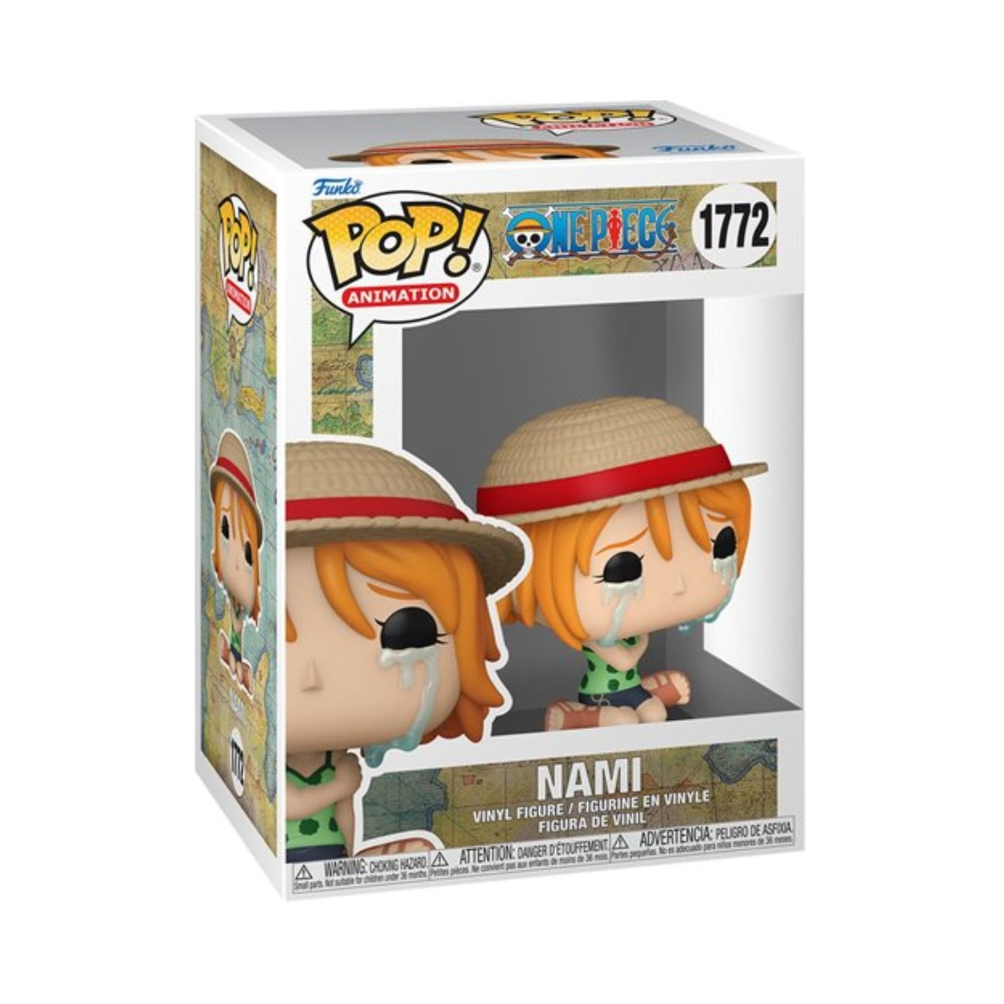 Crying Nami Funko Pop! Animation: One Piece - Approx. 3 1/4" Collectible Vinyl Figure #1772 with Display Box Protector Case