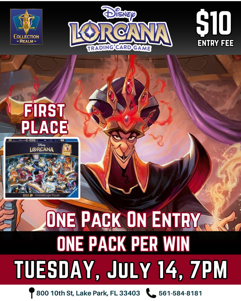 Disney Lorcana TCG Tournament – July 14, 2026 (Tuesday 7:00 PM)