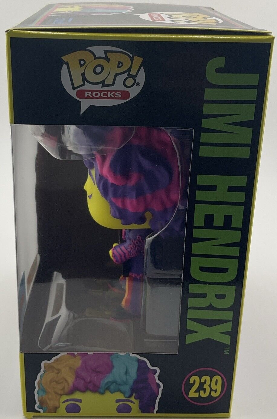 Funko Pop Vinyl Rocks Jimi Hendrix 2021 Festival of Fun NYCC #239 Blacklight Exc