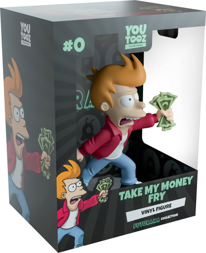 Take My Money Fry Youtooz Futurama Collection - Approx. 5.2" Collectible Vinyl Figure #0 with Window Display Box (PRE-SALE)