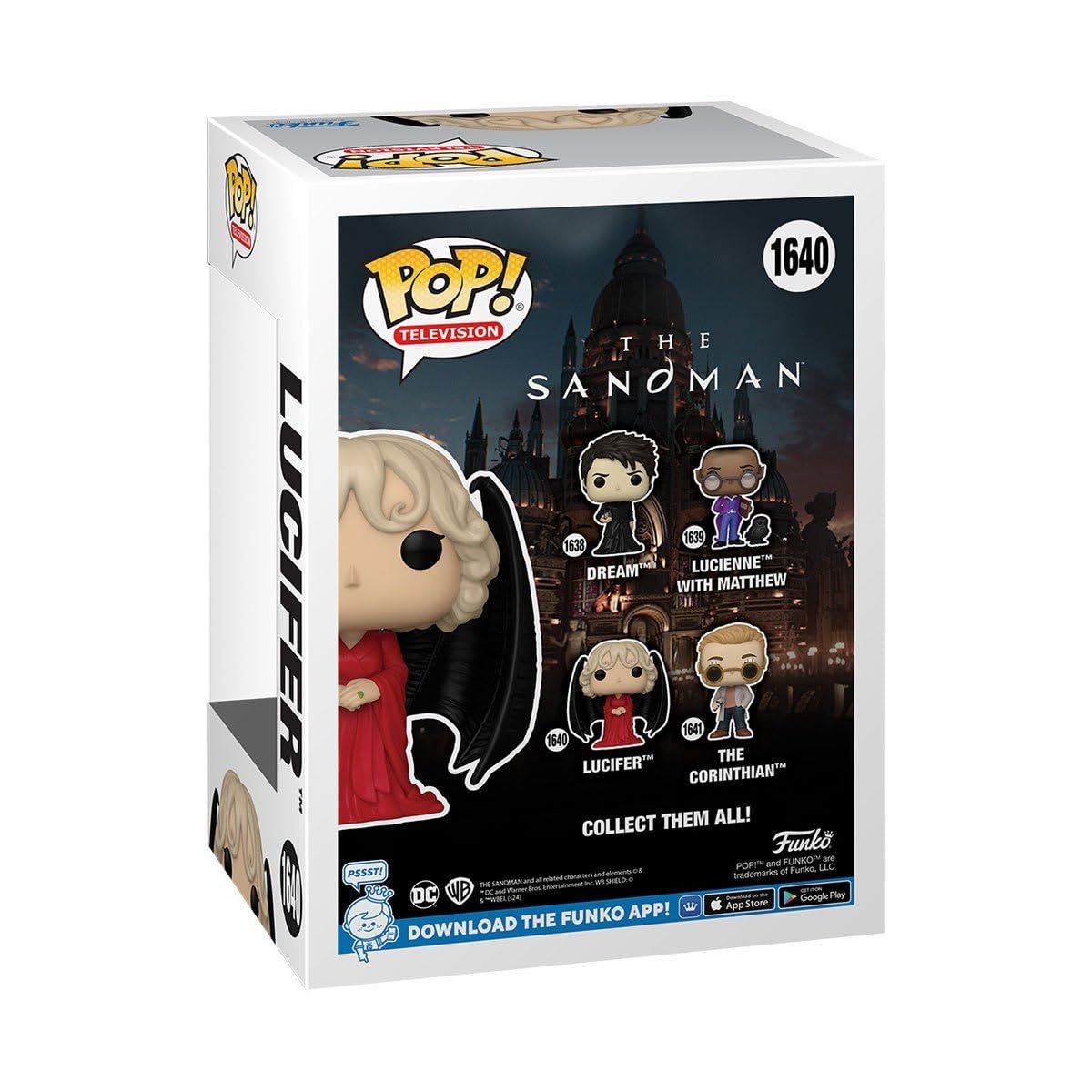 Lucifer Funko Pop!  Television: The Sandman - Approx. 3 3/4" Collectible Vinyl Figure #1640 with Window Display Box