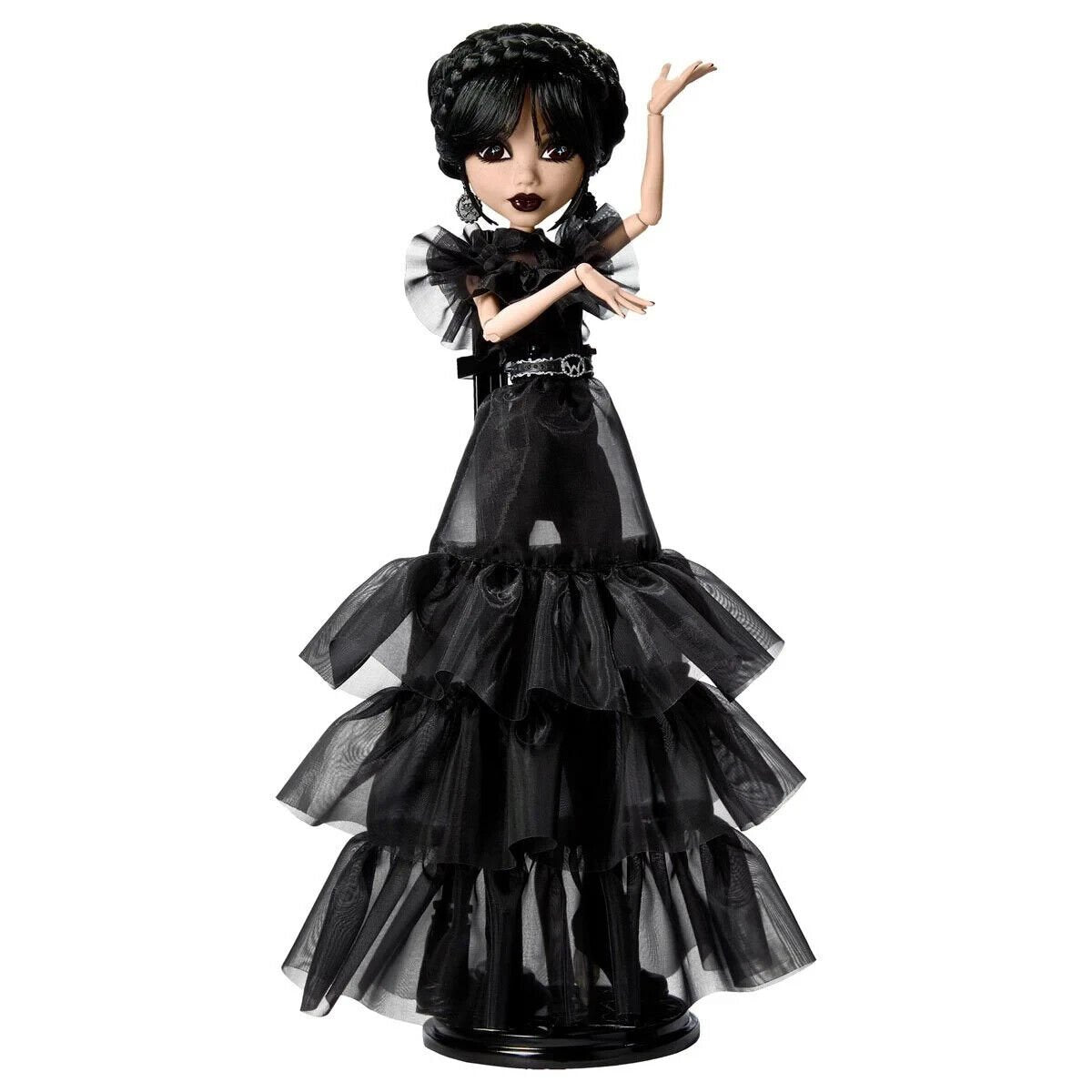 Rave'N Wednesday Monster High Collectible Doll 2024 - Wednesday Addams in Black Gown - Dance Scene Inspired Gothic Toy by Mattel