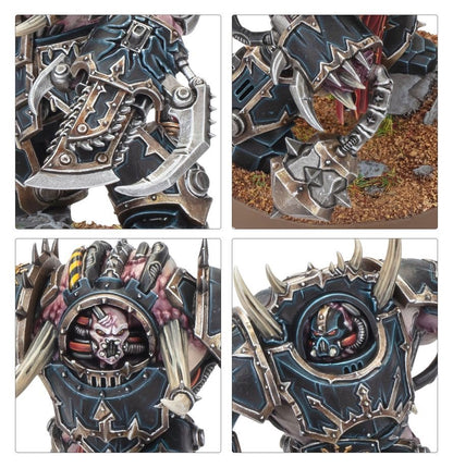 Warhammer 40,000 Chaos Space Marines Mutilators – 3 Multipart Plastic Miniatures with Interchangeable Weapons, Chaos Space Marines Army Unit, Citadel 50mm Bases & Transfer Sheet