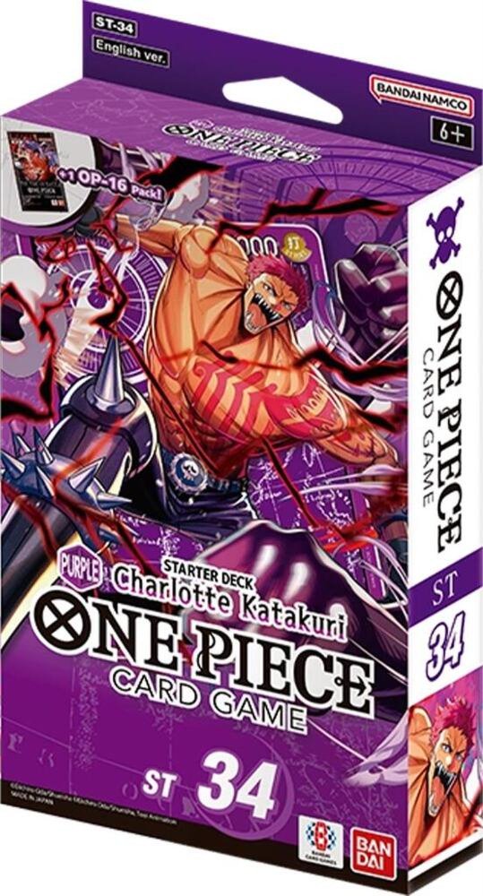 ONE PIECE Card Game Starter Deck ST-34 Purple Charlotte Katakuri | Ready-to-Play 51-Card Deck with Leader Card, 10 DON!! Cards & Official Accessories | Strategy Card Game (PRE-ORDER)