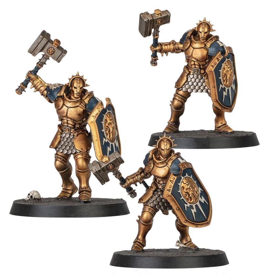 Warhammer Age of Sigmar Stormcast Eternals Paint Set – 3 Push-Fit Liberator Miniatures, 6 Citadel Paints & Starter Brush for Beginners and Hobby Fans (PRE-ORDER)