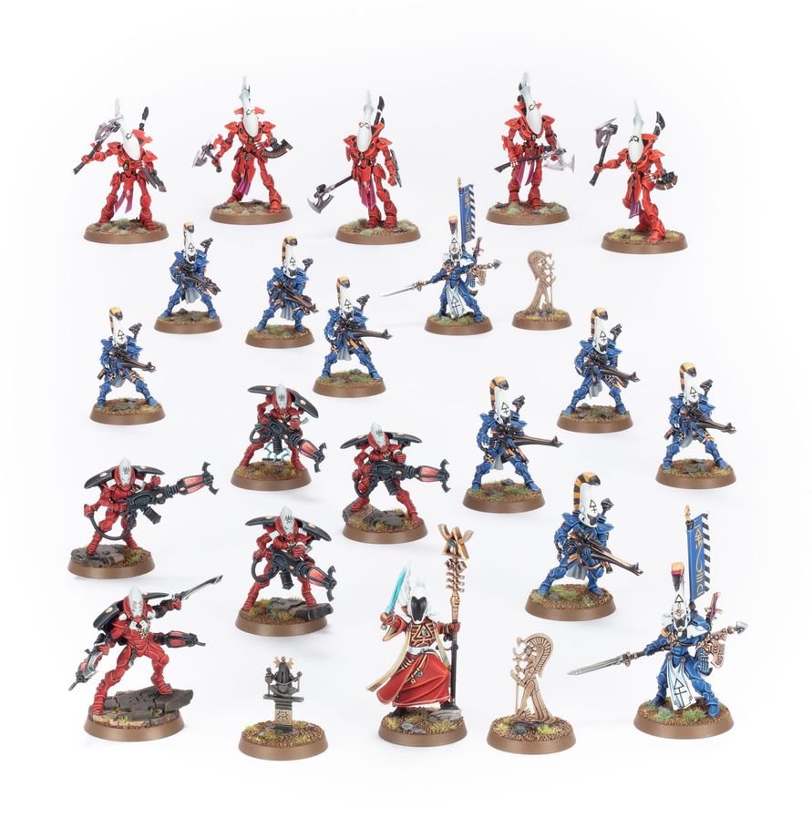 Warhammer 40,000 Combat Patrol: Aeldari – 24 Miniatures, Spiritseer, Dire Avengers, Warp Spiders & Wraithblades, Warhammer 40K Combat Patrol Army Set (PRE-ORDER)