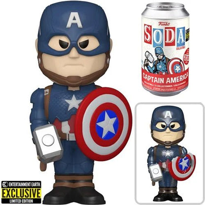 Captain America Funko Soda! Avengers: Endgame - Entertainment Earth Exclusive - Approx. 4" Vinyl Figure in Collectible Soda Can