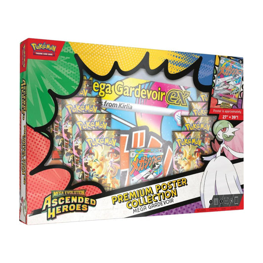 Pokemon TCG Mega Evolutions Ascended Heroes Premium Poster Collection – Mega Gardevoir EX, 10 Booster Packs, Foil Promo Card & Large Poster (PRE-ORDER MARCH)