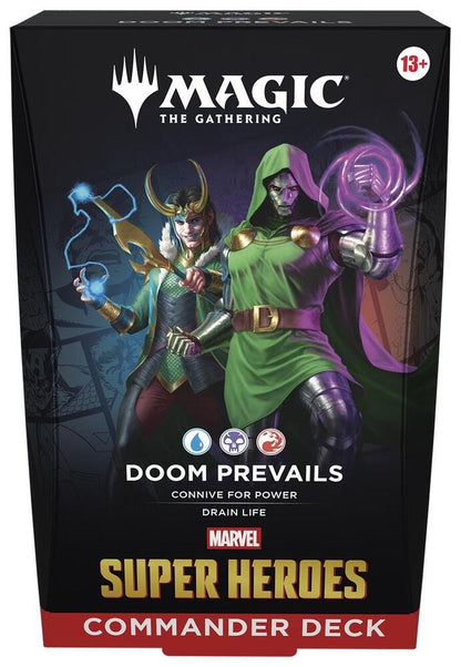 Magic: The Gathering Marvel Super Heroes Commander Deck Doom Prevails MSC – Ready-to-Play 100-Card MTG Deck, 30 New Cards, Tokens, Deck Box, Strategy Insert & Reference Card (PRE-ORDER JUNE)