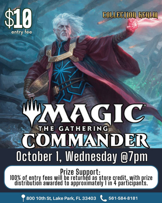 Magic: The Gathering Commander Tournament – Wednesday, October 1, 2025 at 7:00 PM