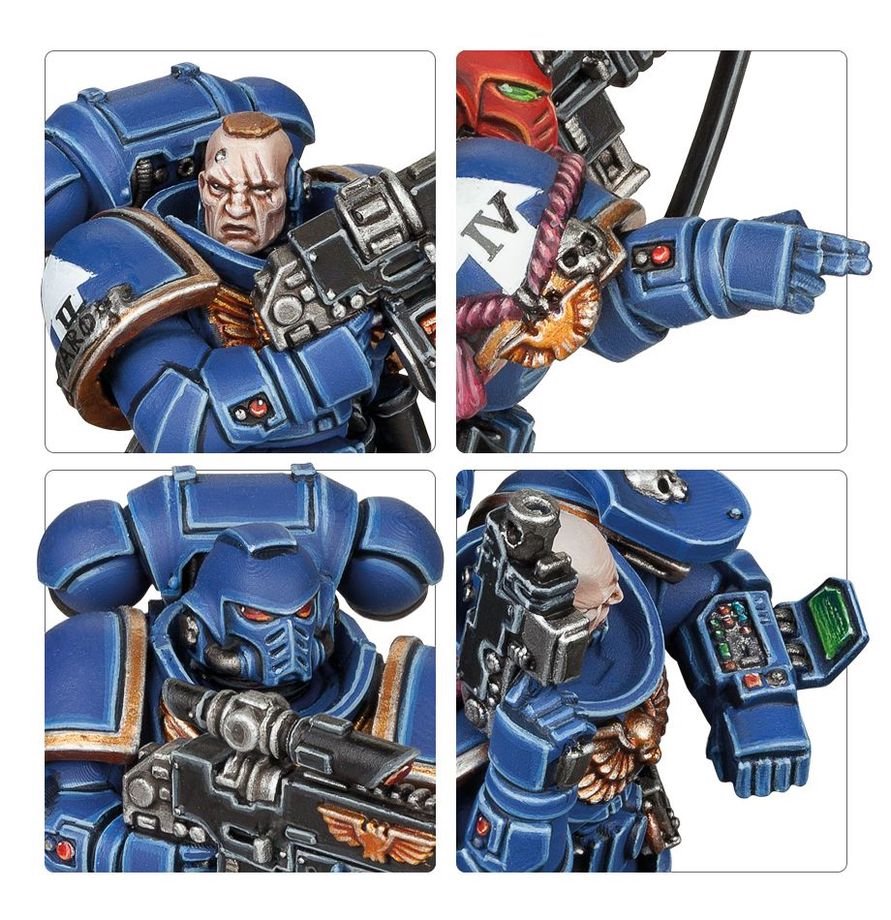 Warhammer 40K Space Marines Primaris Intercessors Squad Miniatures Set – 10 Multi-Part Plastic Figures with Bolt Rifle Options, Mk X Tacticus Armour & Citadel Bases