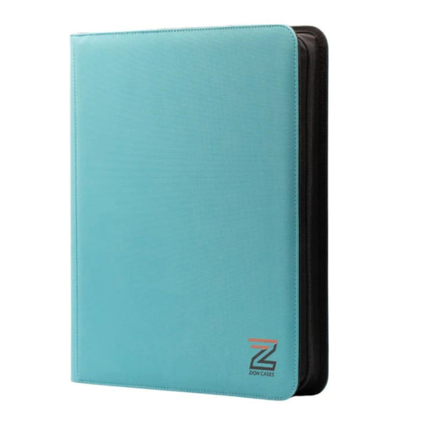 Zion Cases Diamond Toploader Binder Turquoise 9 Pocket Trading Card Album