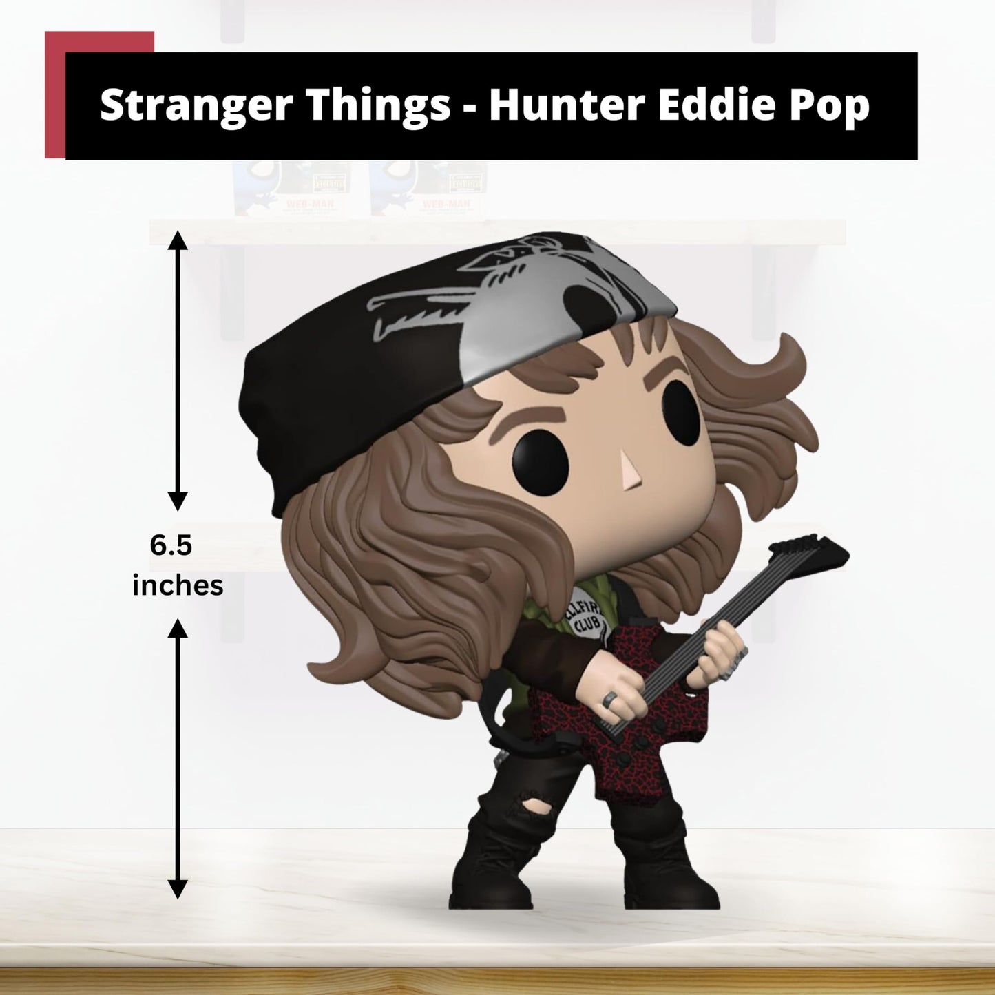 Hunter Eddie Funko Pop! TV: Stranger Things - Vinyl Figure #1462 with Window Display Box