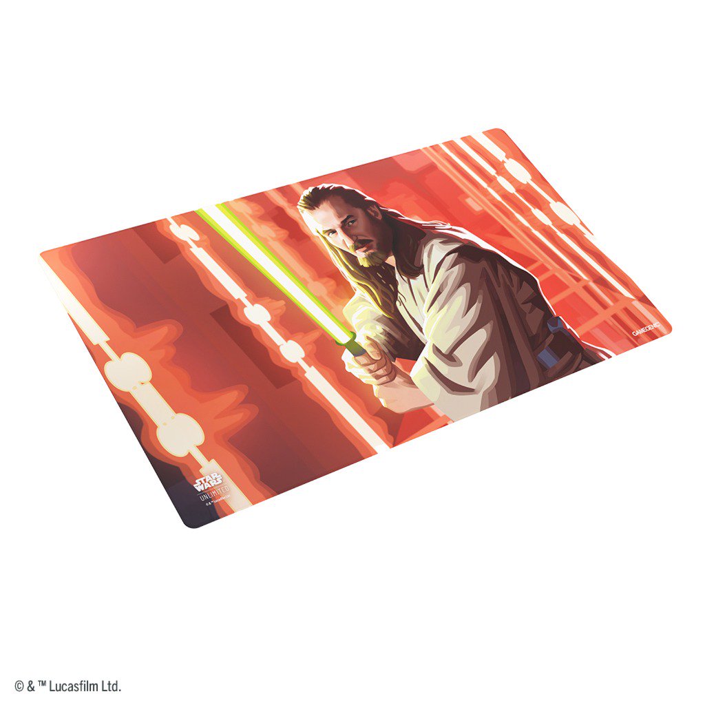 Star Wars Unlimited Game Mat Qui-Gon Jinn, 2mm Cushioned Playmat with Anti-Slip Backing, Full Color Officially Licensed Star Wars Game Mat for TCG, LCG & Card Games