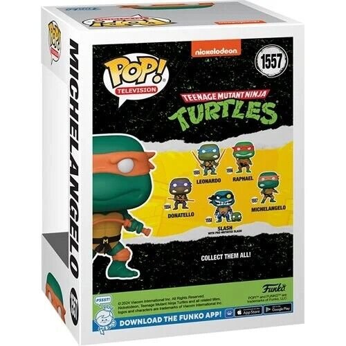 Michelangelo with Nunchucks Funko Pop! Television Nickelodeon Teenage Mutant Ninja Turtles - Approx. 3 1/2" Collectible Vinyl Figure #1557 with Display Box Protector Case (PRE-ORDER)