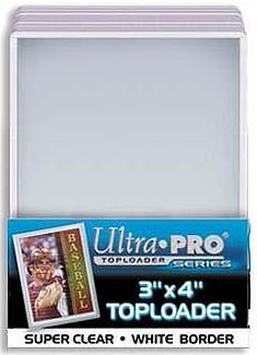 Ultra Pro Standard 3 x 4-Inch Top Loader – White | Super Clear Card Holder with White Border | Fits Cards Up to 2.5" x 3.5" | Premium Trading Card Protection