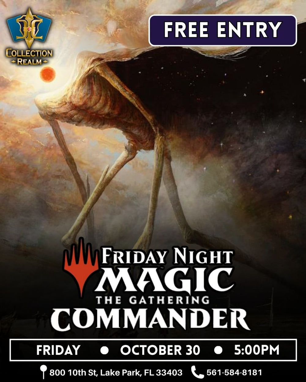Magic: The Gathering – Commander – October 30 2026 (Friday) 5:00 PM