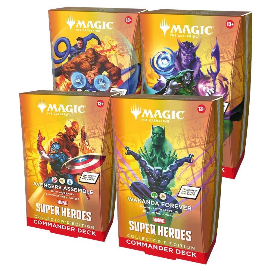 MTG Marvel Super Heroes Collector’s Edition Commander Deck Case – 4 Ready-to-Play Magic: The Gathering Decks with Surge Foil Cards & Exclusive New Cards (PRE-ORDER JUNE 26, 2026)
