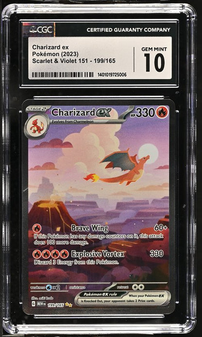 Pokemon Charizard ex 151 IR CGC 10 5006