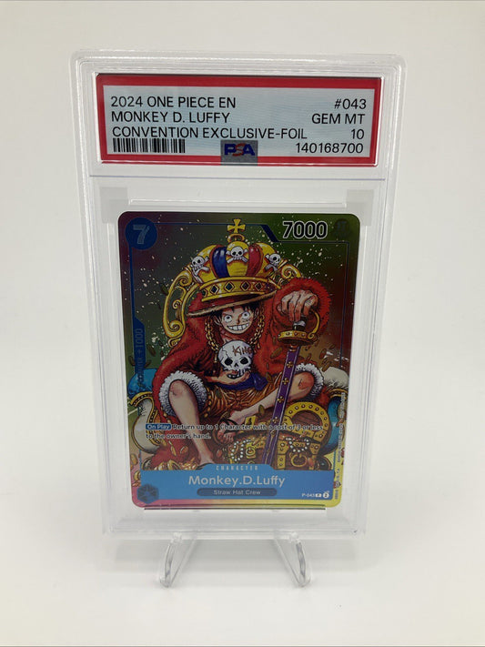 2024 ONE PIECE MONKEY D. LUFFY PSA 10  CONVENTION EXCLUSIVE-FOIL #043 PROMO