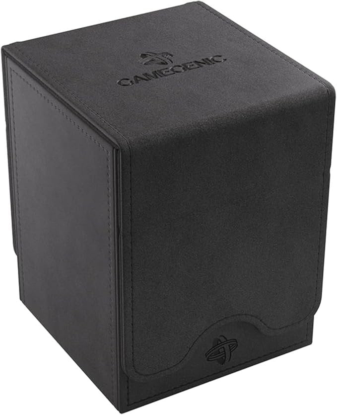 GameGenic Squire Convertible Deck Box 100 Plus Cards Black Trading Card Storage Case