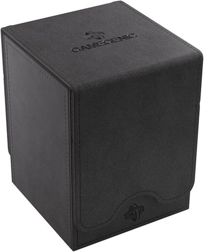 GameGenic Squire Convertible Deck Box 100 Plus Cards Black Trading Card Storage Case