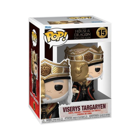 Viserys Targaryen with Mask Funko Pop! Game of Thrones House of the Dragon Day of the Dragon - Vinyl Figure #15  with Display Box Protector Case