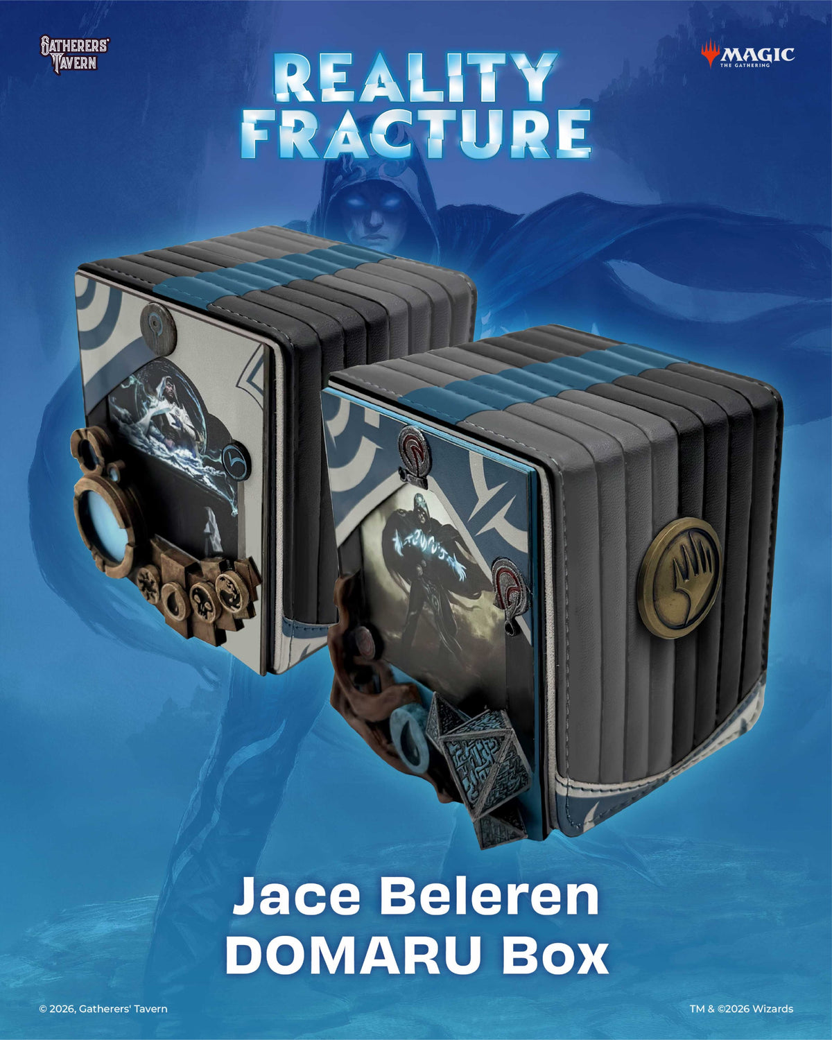 Reality Fracture Jace Beleren Domaru Finest Box – Fractured Reality Collectible with Sculpted Details and Tactile Finish – Character Display Collectible for Fans and Collectors (PREORDER - Release Date December 30, 2026)