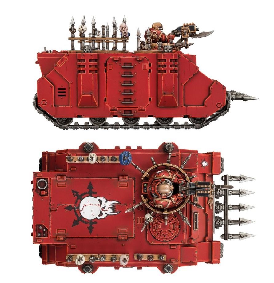 Warhammer 40,000 Chaos Rhino Chaos Space Marines Chaos Rhino Vehicle Kit for Warhammer 40K – Customizable Plastic Transport with Weapon & Cosmetic Options, Unpainted Miniature Model (PRE-ORDER)