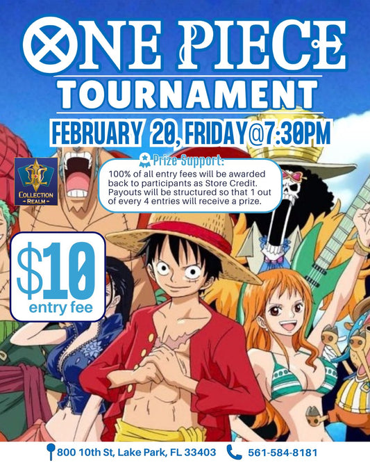 One Piece Trading Card Game Tournament – Feb 20 (Fri) 7:30 PM