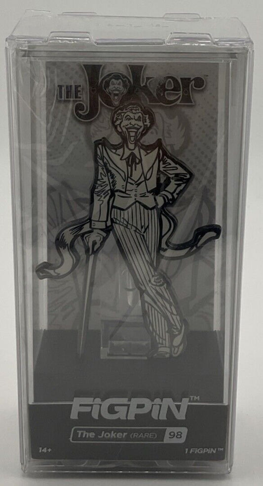 FiGPiN The Joker Rare #98 Black and White Chase Hard Case Batman